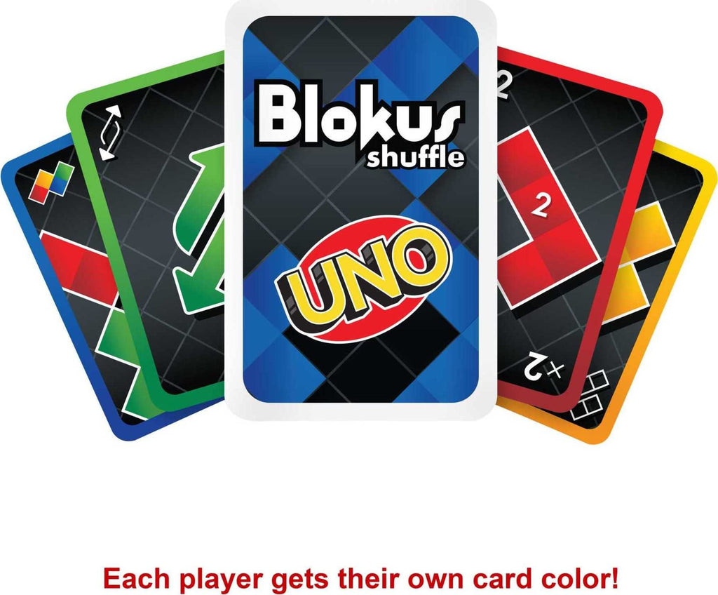 Mattel Games Blokus Shuffle UNO Edition — Strategy Board Game for 2–4 Players