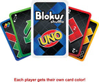 Mattel Games Blokus Shuffle UNO Edition — Strategy Board Game for 2–4 Players