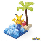 Mattel MEGA Pokemon Pikachu Beach Splash Set – 79-Piece, Poseable Figure | Gift for Kids