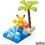 Mattel MEGA Pokemon Pikachu Beach Splash Set – 79-Piece, Poseable Figure | Gift for Kids