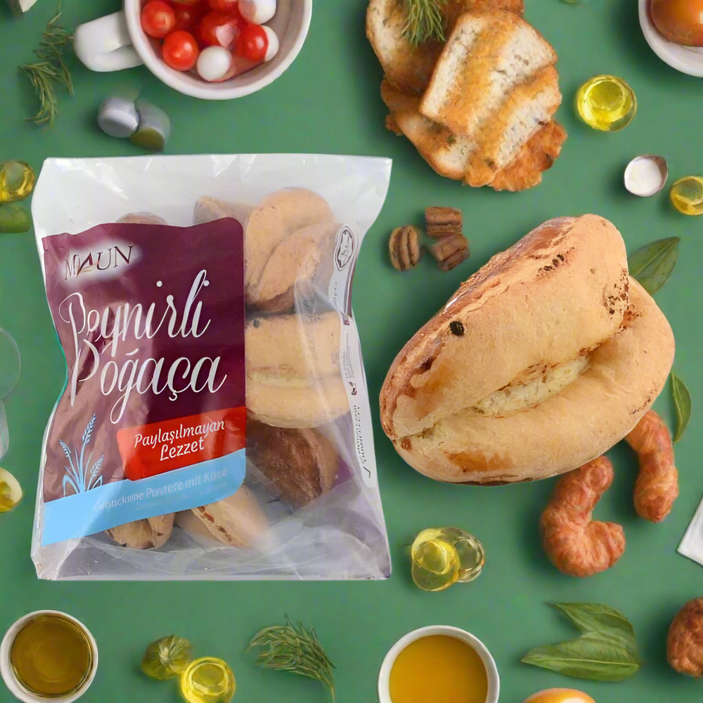 Maun Cheese Bun Peynirli Pogaca Bakery Bag Pack 8 Pcs
