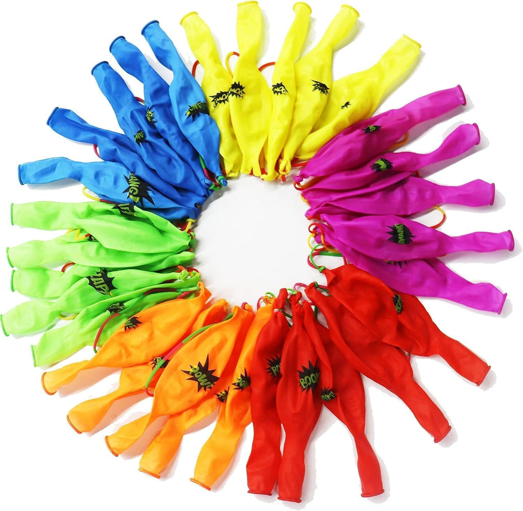 MAXDUCK 30Pack Hero Punch Balloons – Colorful Latex Party Toys for Kids & Classrooms