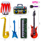 Max Fun Inflatable Rock Star Toy Set – 48pc Kids Party Props