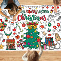 Mchochy Giant 30x72 Christmas Coloring Poster Tablecloth – Kids’ Crafts for Home or School