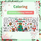 Mchochy Giant 30x72 Christmas Coloring Poster Tablecloth – Kids’ Crafts for Home or School