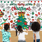 Mchochy Giant 30x72 Christmas Coloring Poster Tablecloth – Kids’ Crafts for Home or School