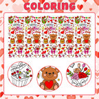 MDCGFOD 2-Pack Valentines Day Coloring Tablecloth Poster 54x108 — Giant Classroom Art & Party Decor