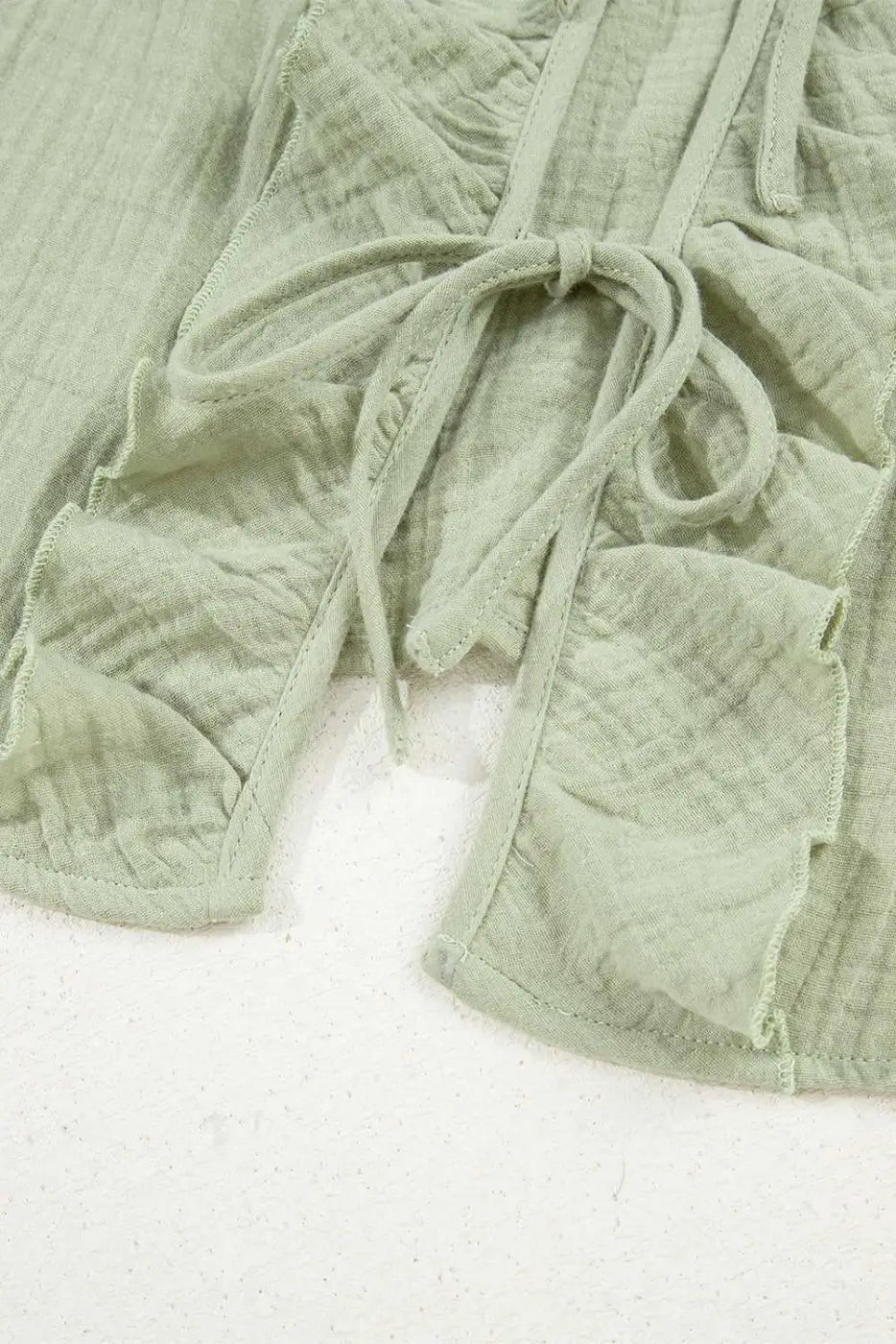 Green Cotton Bow Detail Meadow Blouse Women UK | Casual