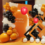 MEBAY 156Pcs Balloons Arch Kit – Red Yellow Black Matte Latex Balloons for Birthday Backdrop