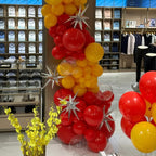 MEBAY 156Pcs Balloons Arch Kit – Red Yellow Black Matte Latex Balloons for Birthday Backdrop