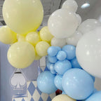 MEBAY Balloon Garland Arch Kit – 155Pcs Pastel Blue White Yellow Latex Balloons (18/12/10/5in)