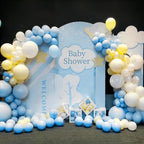 MEBAY Balloon Garland Arch Kit – 155Pcs Pastel Blue White Yellow Latex Balloons (18/12/10/5in)