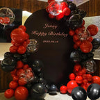 MEBAY 156Pcs Balloons Arch Kit – Red Yellow Black Matte Latex Balloons for Birthday Backdrop