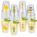 Meekoo 100 Pcs 12 oz Fiesta Cups - Clear Disposable Margarita Glasses for Cinco de Mayo Party