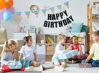 MEETINGU Black Happy Birthday Banner – Reusable Party Decorations