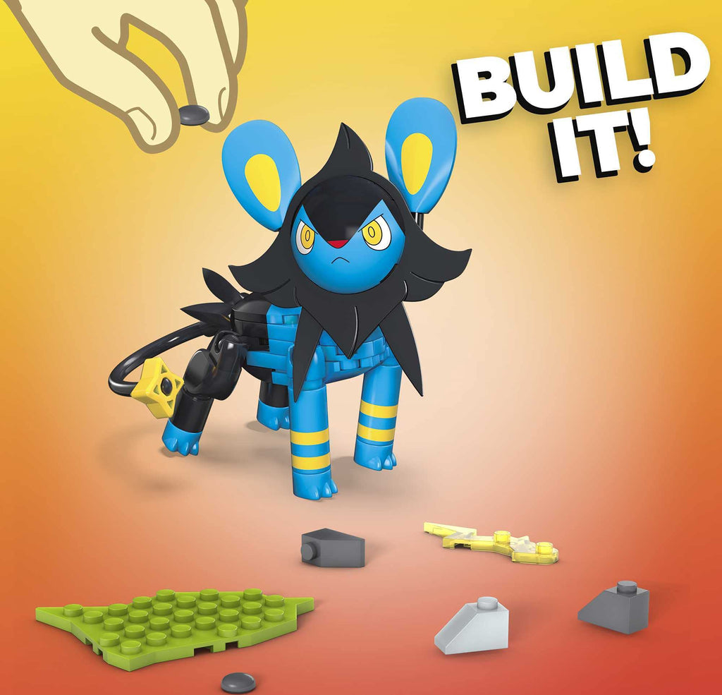Mega Construx Pokemon Luxio Construction Set – 67 Pieces with Poseable Figure