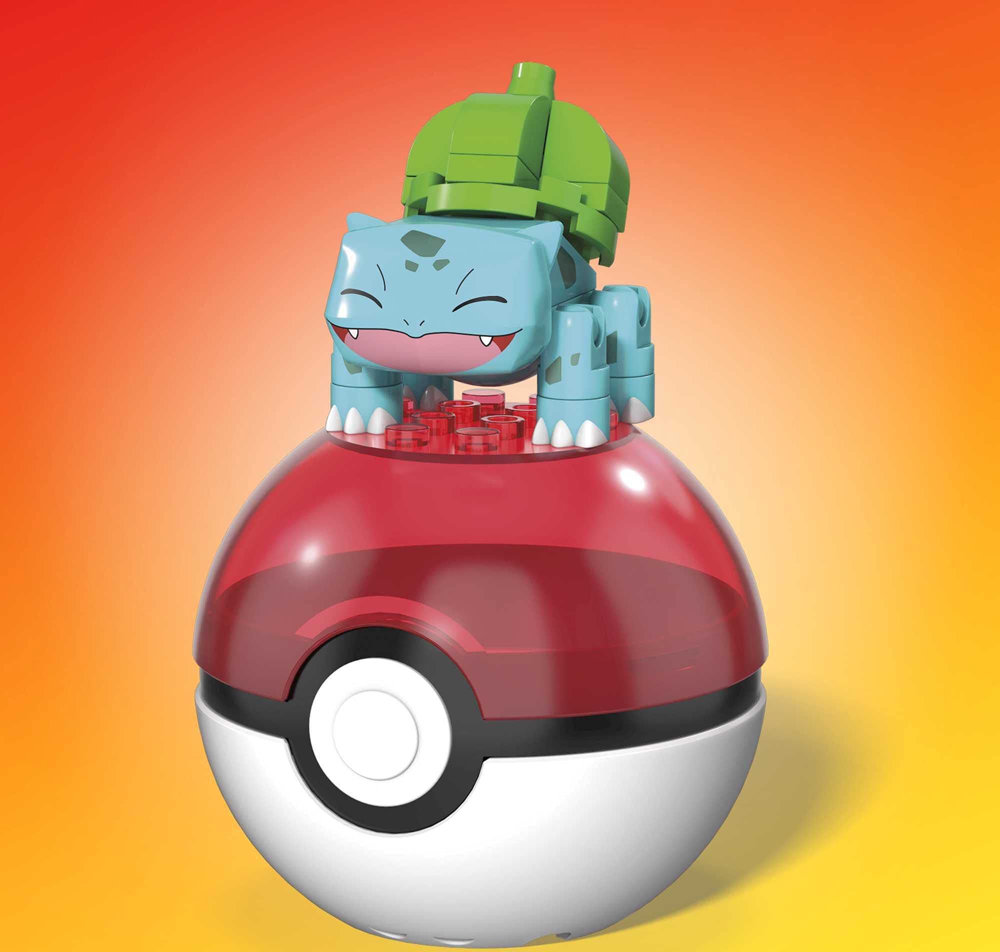 Mega Construx Pokemon Bulbasaur Construction Set – Buildable Figure & Poké Ball Display | Ages 6+
