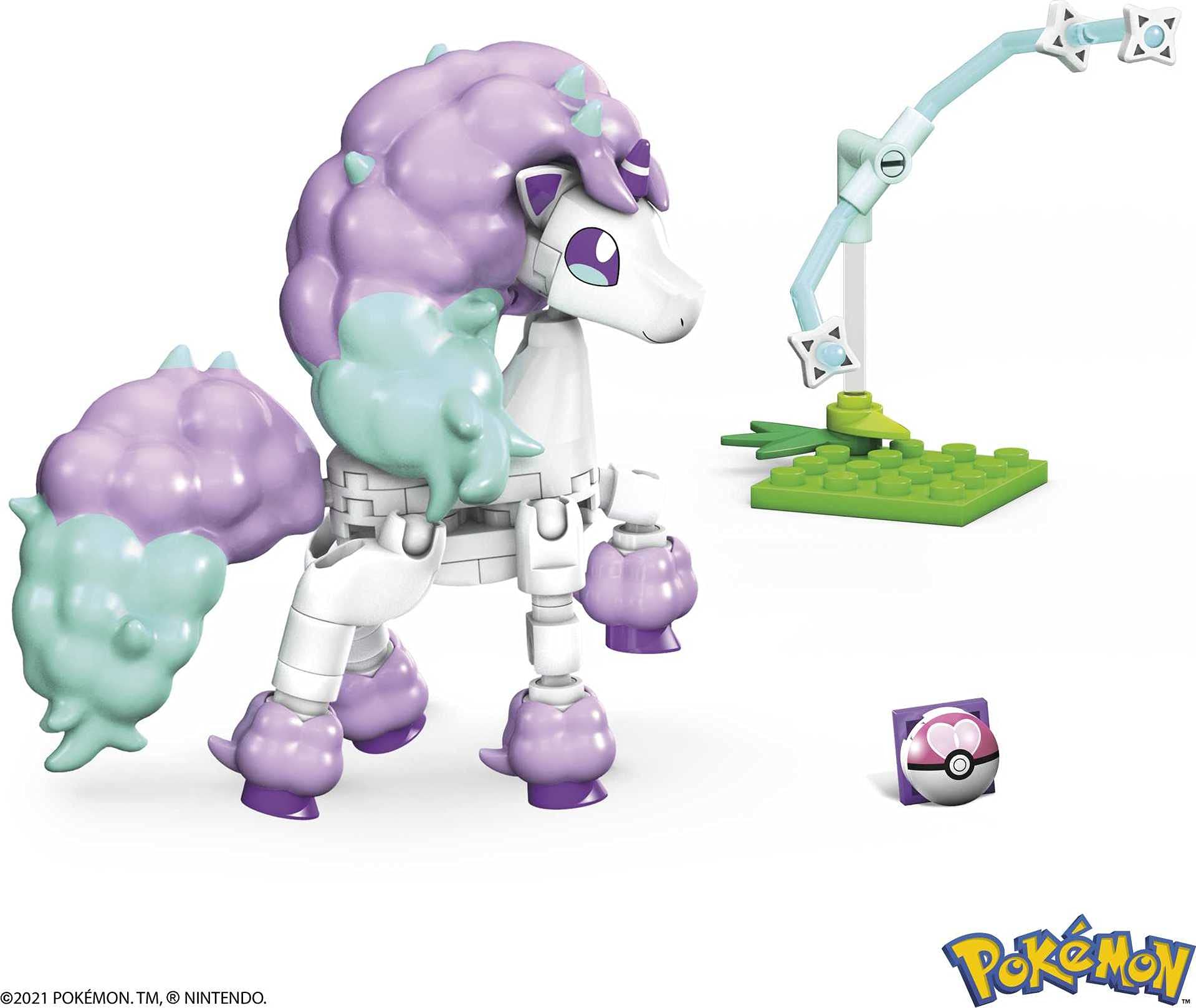 Mega Construx Pokemon Power Pack Galarian Ponyta 2 Pack | Buildable Poseable Figure