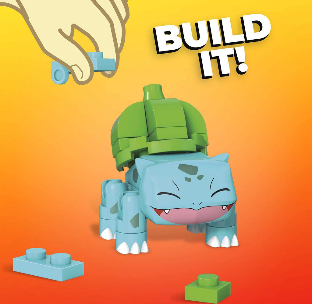 Mega Construx Pokemon Bulbasaur Construction Set – Buildable Figure & Poké Ball Display | Ages 6+