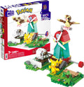 MEGA Pokemon Action Figure Building Toy Set — 240 Pieces, Windmill Motion Brick, Pikachu, Pidgey & Wooloo | Gift Idea for Kids | Mega Brands
