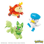 MEGA Pokemon Action Figure Building Kit – Paldea Team (Pikachu, Sprigatito, Fuecoco, Quaxly) + Poké Ball | HPX92