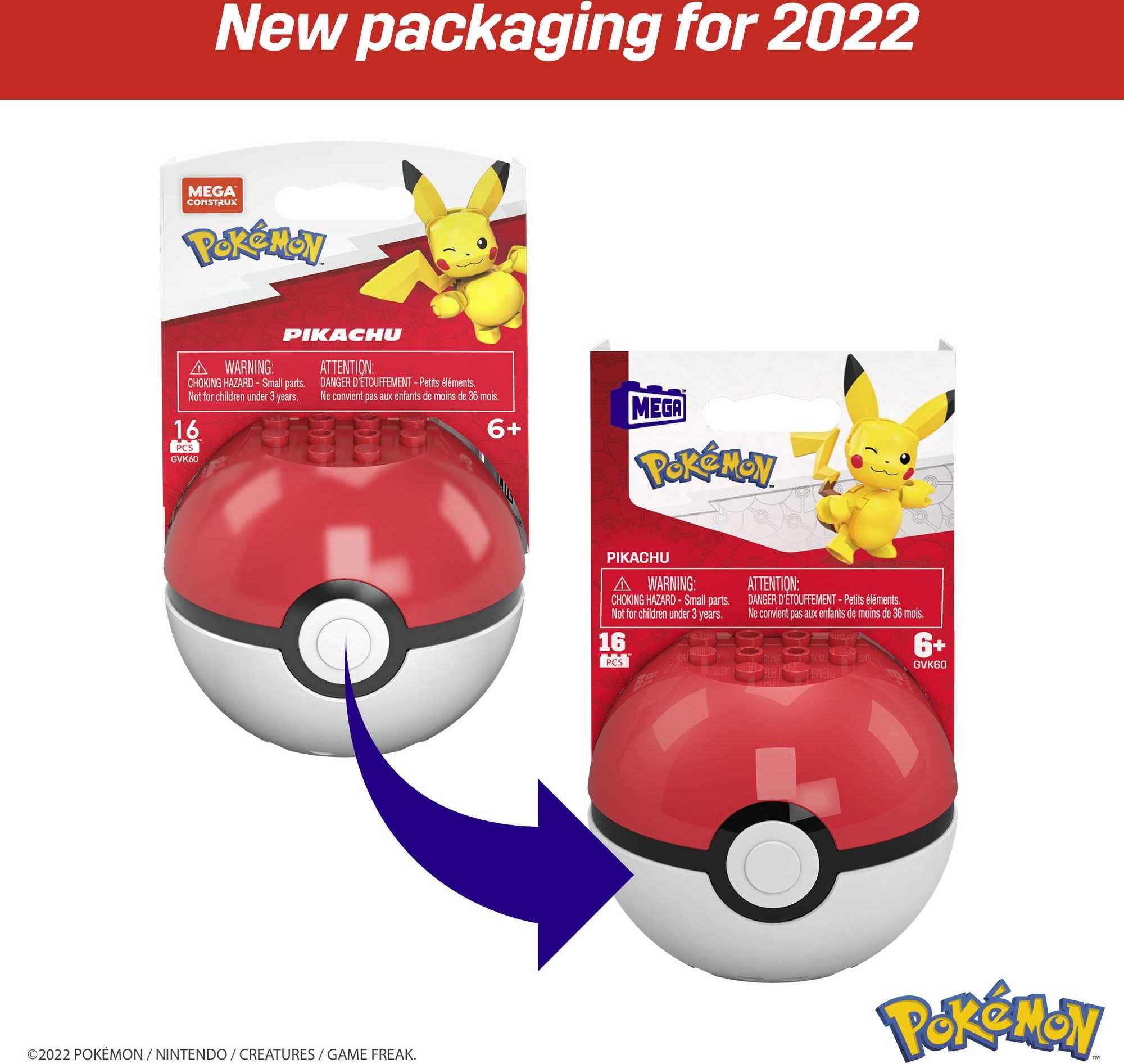 Mega Construx Pokemon Pikachu Construction Set by Mega Brands (GVK60) – Build, Pose & Play