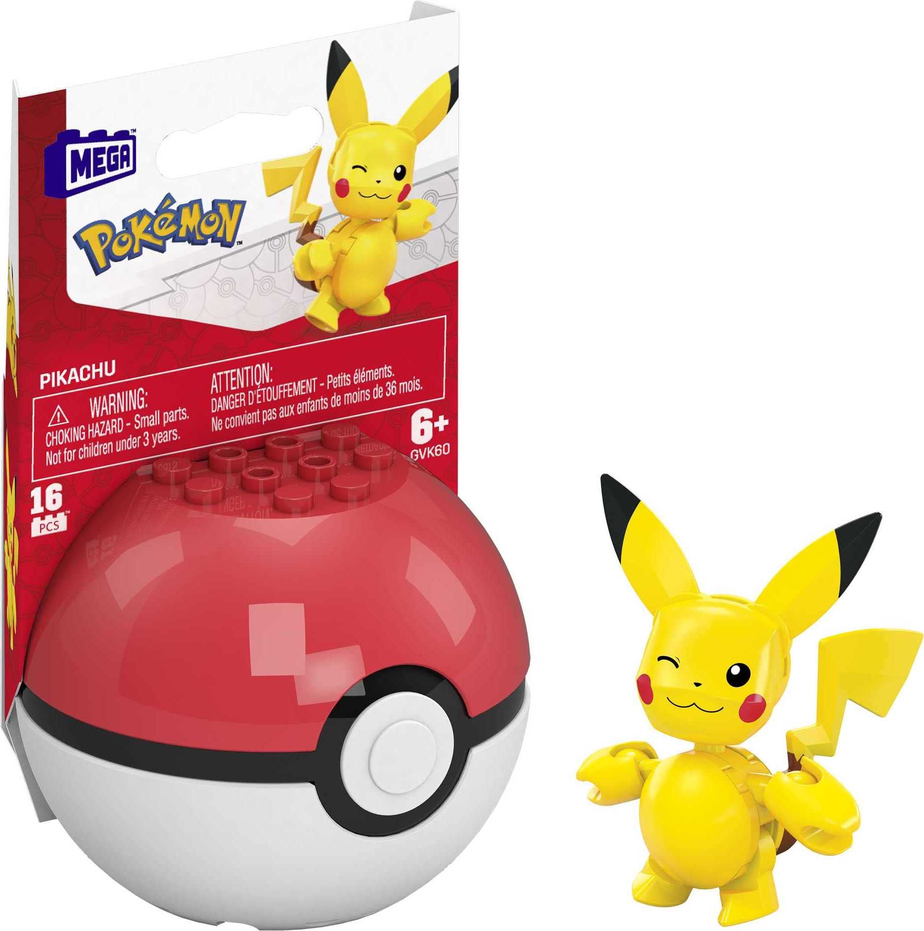 Mega Construx Pokemon Pikachu Construction Set by Mega Brands (GVK60) – Build, Pose & Play