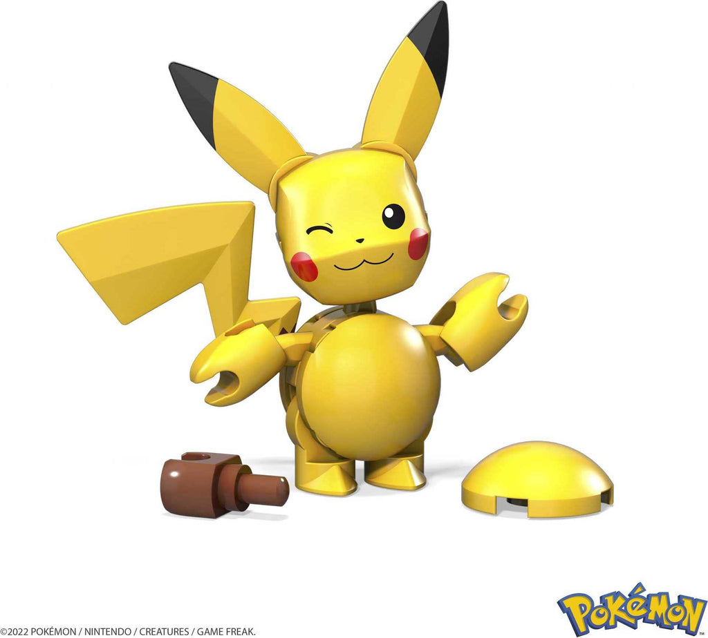 Mega Construx Pokemon Pikachu Construction Set by Mega Brands (GVK60) – Build, Pose & Play