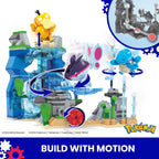 MEGA Pokemon Aquatic Adventure Building Set – 319 Pieces, 2 Poseable Characters for Kids