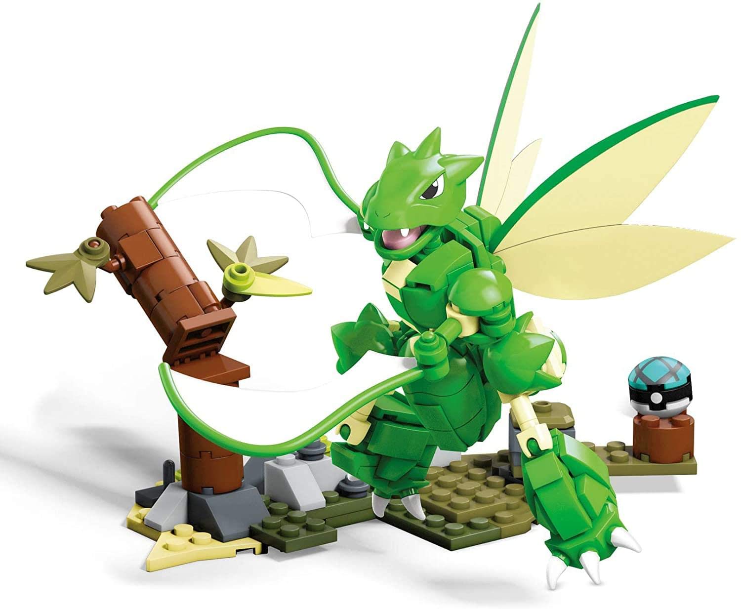 Mega Construx Pokemon Slashing Scyther Construction Set - 188 Pieces | Buildable Scyther Figure & Battle Environment