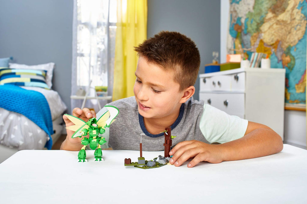 Mega Construx Pokemon Slashing Scyther Construction Set - 188 Pieces | Buildable Scyther Figure & Battle Environment