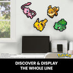 MEGA Pokemon Eevee 323-Piece Pixel-Art Building Set with Wall-Mountable Retro Figure