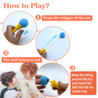 Meirrnyyu 24 Pcs 4-Inch Ice Cream Foam Ball Launcher – Kids Party Toy & Carnival Prize