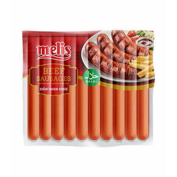 Melis Beef & Chicken Sausages Sigir Tavuk Sosis Vacuum Pack 500g