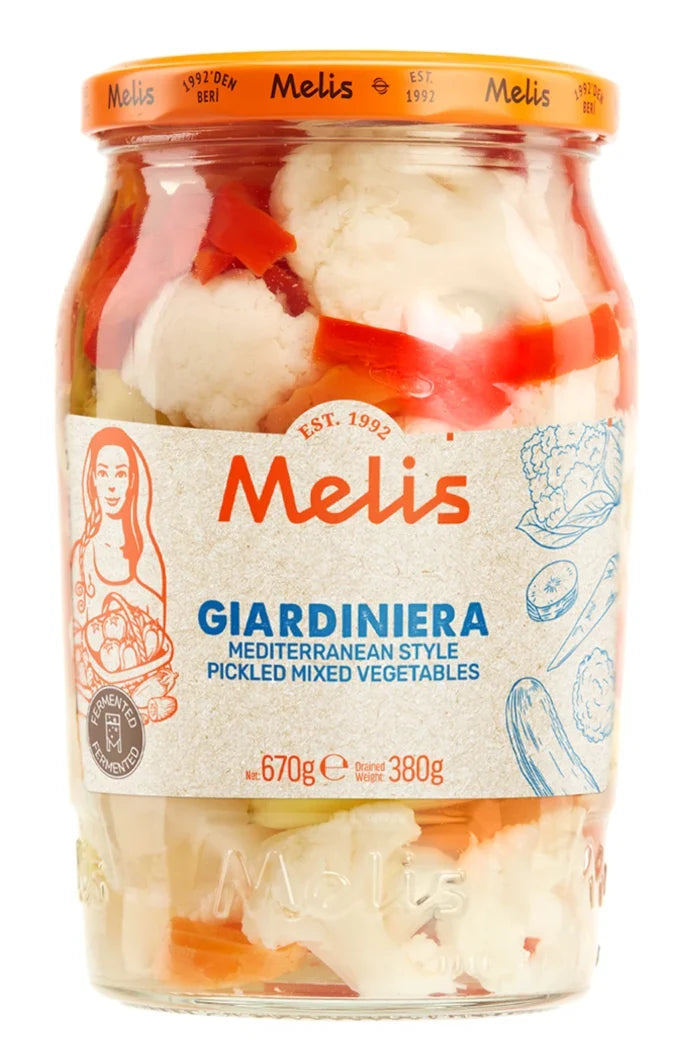 Melis Giardiniera Mediterranean Style Pickled Mixed Vegetables 670g