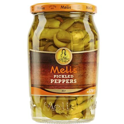Melis Pickled Peppers Mild Crisp Glass Jar Pack 720g