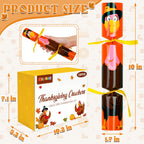 Melisheer 12 Pack Thanksgiving Crackers – Turkey Design No-Snap Party Favors