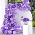 Melody Fantasy Iridescent Purple Foil Balloons – 22in/12in/10in Set for Party Decor