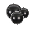 Melody Fantasy 14pcs Black Foil Balloons – 22in, 15in & 10in Large Chrome Mylar Balloons Set for Party Decor