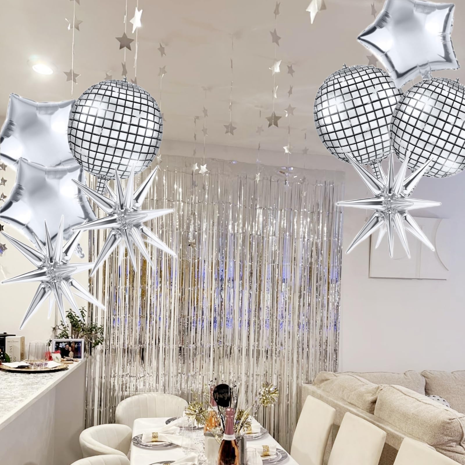Melody Fantasy Bride Balloons Kit – Silver Giant 32in BRIDE Letters + Silver Balloons