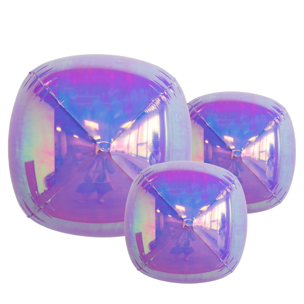 Melody Fantasy Iridescent Purple Foil Balloons – 22in/12in/10in Set for Party Decor