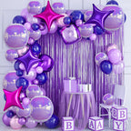 Melody Fantasy Iridescent Purple Foil Balloons – 22in/12in/10in Set for Party Decor