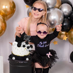 MEMOVAN 26pcs Black Boho Cake Topper Set – Palm Leaves & Silver Balls for Birthday, Wedding & Baby Shower