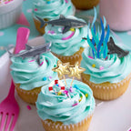 MEMOVAN Shark Cake Toppers – 9pc Ocean Theme Cake Decoration Set
