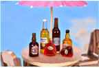 MEMOVAN Toilet Cake Topper + 21 Miniature Wine Bottle Toppers – 22-Piece Dollhouse Party Decor