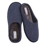 Sock Stack Men's Corduroy Slip On Indoor Slippers Non Slip Memory Foam Warm Thermal Lined