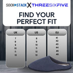 Sock Stack Men's Corduroy Slip On Indoor Slippers Non Slip Memory Foam Warm Thermal Lined