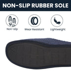 Sock Stack Men's Corduroy Slip On Indoor Slippers Non Slip Memory Foam Warm Thermal Lined