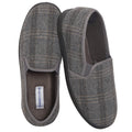 Sock Stack Men's Checked Slippers Memory Foam Cushioned Soft Lining Warm Thermal Slip-On