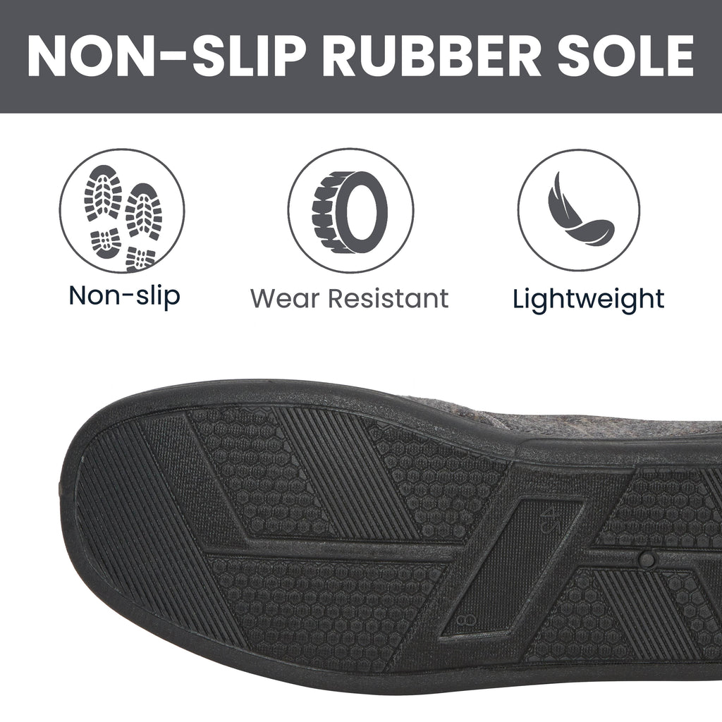 Sock Stack Men's Checked Slippers Memory Foam Cushioned Soft Lining Warm Thermal Slip-On